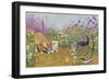 Kittens and Butterflies-Janet Pidoux-Framed Giclee Print