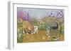 Kittens and Butterflies-Janet Pidoux-Framed Giclee Print