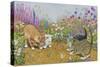 Kittens and Butterflies-Janet Pidoux-Stretched Canvas