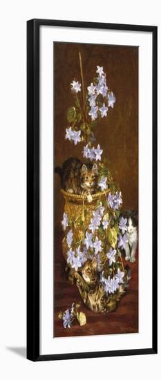 Kittens and Flowers, c.1903-Wilson Hepple-Framed Giclee Print