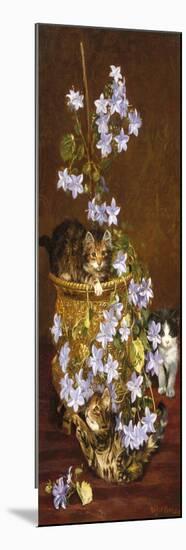 Kittens and Flowers, c.1903-Wilson Hepple-Mounted Giclee Print