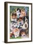 Kittens and Puppies in the Garden-Jenny Newland-Framed Giclee Print