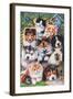 Kittens and Puppies in the Garden-Jenny Newland-Framed Giclee Print