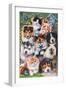 Kittens and Puppies in the Garden-Jenny Newland-Framed Premium Giclee Print