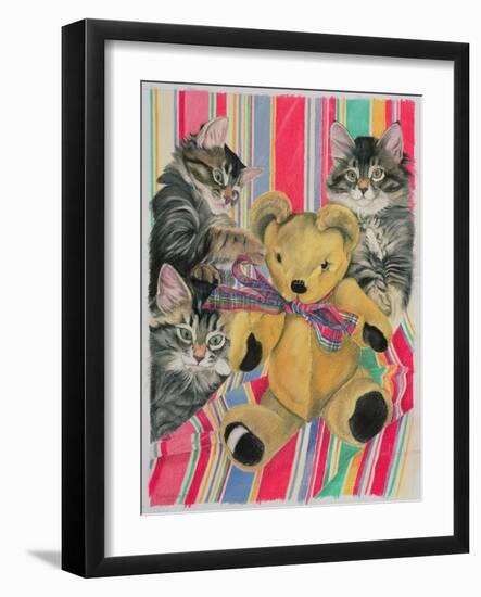 Kittens and Teddy-Anne Robinson-Framed Giclee Print