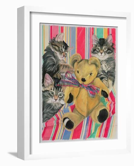 Kittens and Teddy-Anne Robinson-Framed Giclee Print
