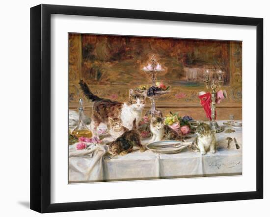 Kittens at a Banquet-Louis Eugene Lambert-Framed Giclee Print