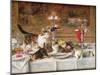 Kittens at a Banquet-Louis Eugene Lambert-Mounted Giclee Print