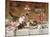 Kittens at a Banquet-Louis Eugene Lambert-Stretched Canvas