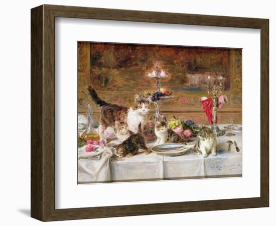 Kittens at a Banquet-Louis Eugene Lambert-Framed Giclee Print