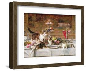 Kittens at a Banquet-Louis Eugene Lambert-Framed Giclee Print