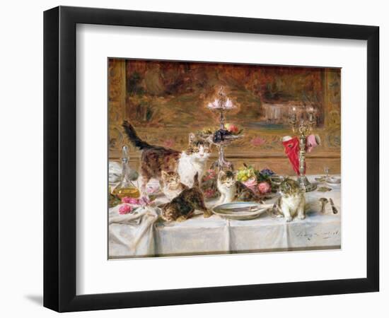 Kittens at a Banquet-Louis Eugene Lambert-Framed Giclee Print