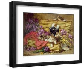 Kittens at Play-Leon-charles Huber-Framed Giclee Print