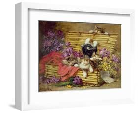 Kittens at Play-Leon-charles Huber-Framed Giclee Print