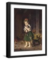 Kittens, c.1865-Ludwig Knaus-Framed Giclee Print