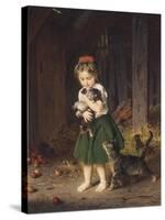 Kittens, c.1865-Ludwig Knaus-Stretched Canvas