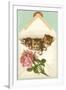 Kittens in Envelope with Rose-null-Framed Art Print