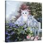 Kittens in the Master's Garden-Jenny Newland-Stretched Canvas