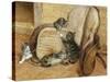 Kittens Playing-Frank Paton-Stretched Canvas