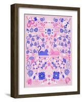 Kittens Symmetry-Cat Coquillette-Framed Art Print