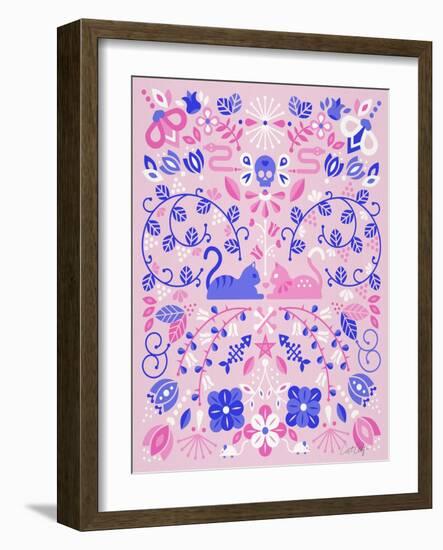 Kittens Symmetry-Cat Coquillette-Framed Art Print