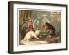 Kittens Watching Fish in Bowl-null-Framed Art Print