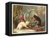 Kittens Watching Fish in Bowl-null-Framed Stretched Canvas