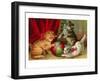 Kittens with Ball-null-Framed Art Print