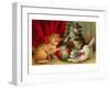 Kittens with Ball-null-Framed Art Print