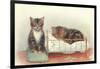 Kittens with Crib-null-Framed Art Print