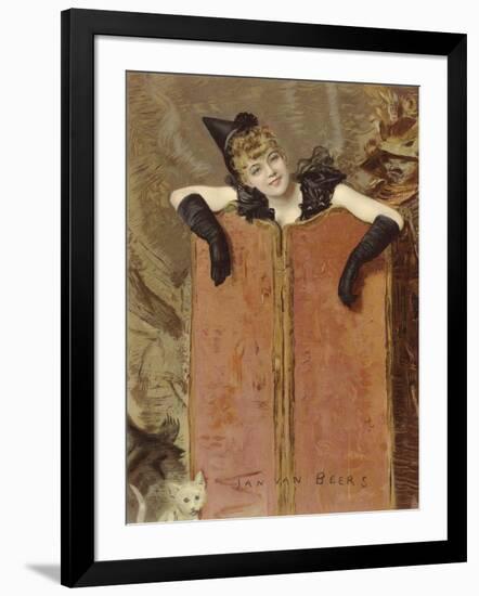 Kittens-Jan van Beers-Framed Premium Giclee Print