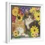 Kitties and Flowers-William Vanderdasson-Framed Giclee Print