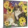 Kitties and Flowers-William Vanderdasson-Mounted Giclee Print