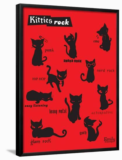 Kitties Rock-Emily the Strange-Framed Poster