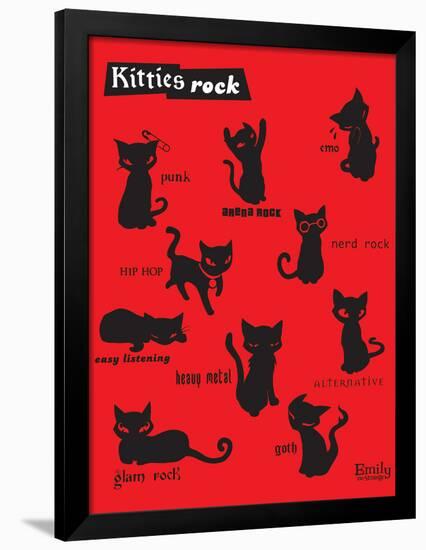 Kitties Rock-Emily the Strange-Framed Poster