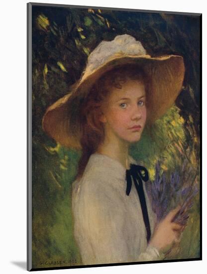 'Kitty',1902, (c1932)-George Clausen-Mounted Giclee Print