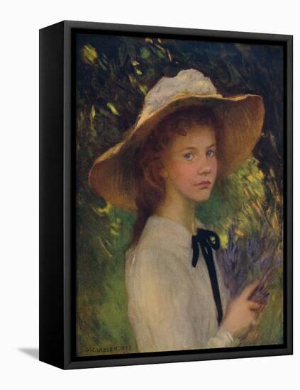 'Kitty',1902, (c1932)-George Clausen-Framed Stretched Canvas