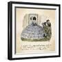 Kitty Admires Her New Figure in a Mirror Too Narrow for Her Dimensions. Fido the Dog is Startled-null-Framed Art Print