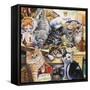 Kitty Bakery-Jenny Newland-Framed Stretched Canvas