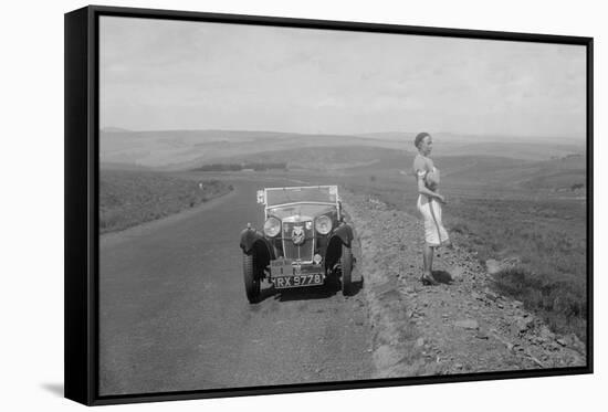 Kitty Brunell and her MG Magna at the RSAC Scottish Rally, 1932-Bill Brunell-Framed Stretched Canvas