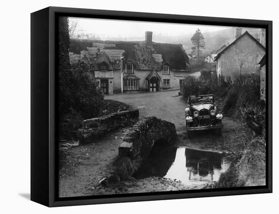 Kitty Brunell at the Wheel of a Ford Model A, Winsford, Somerset, 1930-null-Framed Stretched Canvas