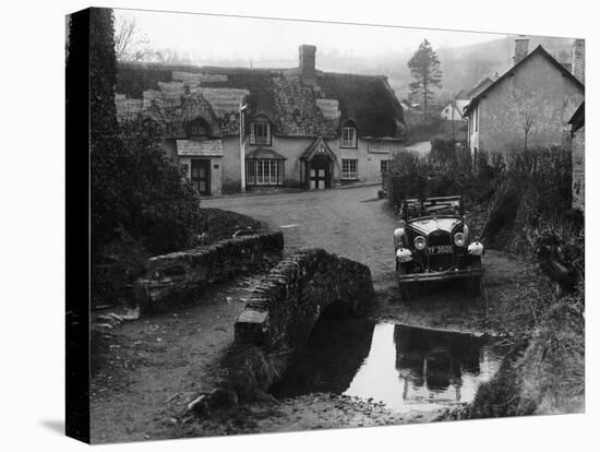 Kitty Brunell at the Wheel of a Ford Model A, Winsford, Somerset, 1930-null-Stretched Canvas