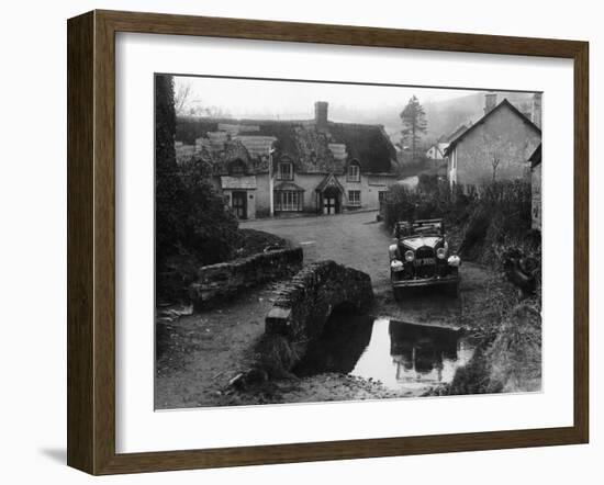 Kitty Brunell at the Wheel of a Ford Model A, Winsford, Somerset, 1930-null-Framed Photographic Print