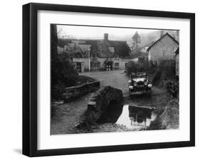 Kitty Brunell at the Wheel of a Ford Model A, Winsford, Somerset, 1930-null-Framed Photographic Print