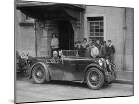 Kitty Brunell in her MG Magna outside the Stag Hotel, Edinburgh, RSAC Scottish Rally, 1932-Bill Brunell-Mounted Photographic Print