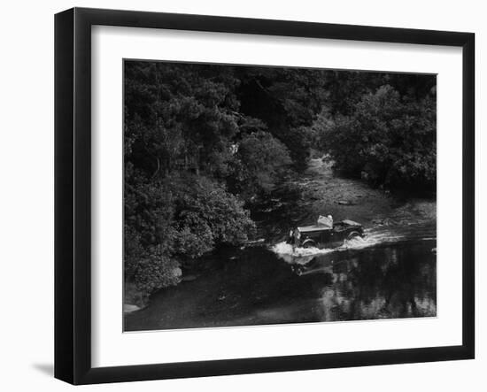 Kitty Brunell road testing a Riley 9 WD tourer, c1930-Bill Brunell-Framed Photographic Print