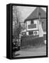 Kitty Brunell's Standard 16 outside Ye Olde Fighting Cocks inn, St Albans, Hertfordshire, 1930s-Bill Brunell-Framed Stretched Canvas