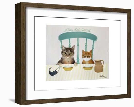 Kitty-Cat CoVid, 2022 (oil on canvas)-Magdolna Ban-Framed Giclee Print