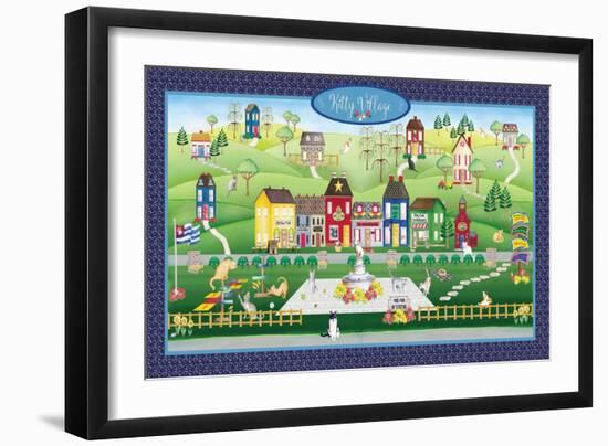 Kitty Cat Village-Andi Metz-Framed Art Print