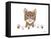 Kitty Footprints-Sartoris ART-Framed Stretched Canvas